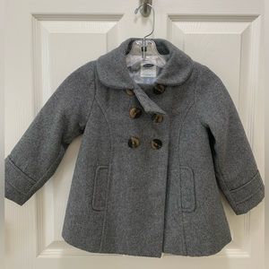 Old Navy 3T Girls Gray Pea Coat